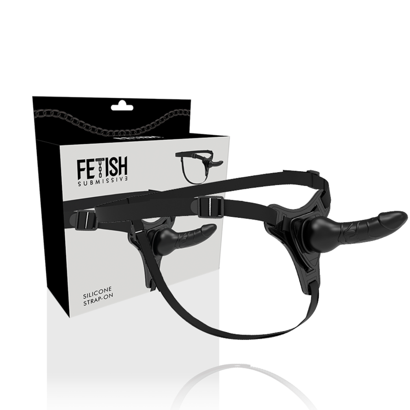 FETISH SUBMISSIVE - HARNESS IN SILICONE  REALISTICO 16 CM NERO