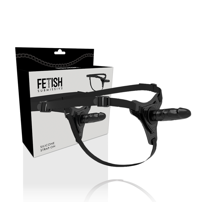 FETISH SUBMISSIVE - HARNESS IN SILICONE  REALISTICO 15 CM NERO