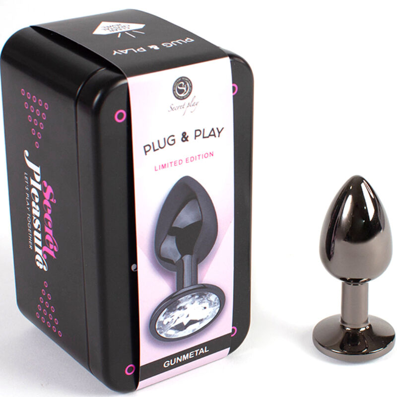 SECRETPLAY - PLUG ANALE GUNMETAL PICCOLO 7 CM