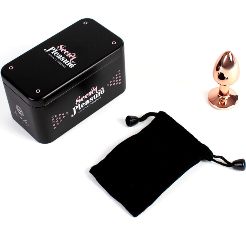SECRETPLAY - PLUG ANALE IN METALLO COLOR ORO ROSA PICCOLO 7 CM