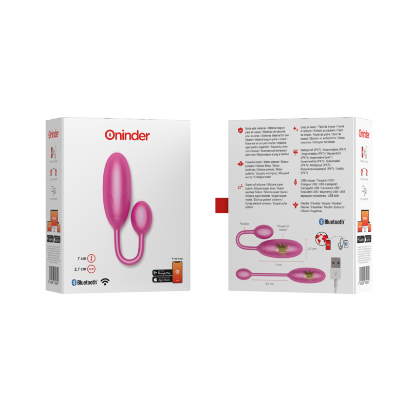 ONINDER - DENVER OVETTO VIBRANTE ROSA 7 X 2,7 CM APP GRATUITA