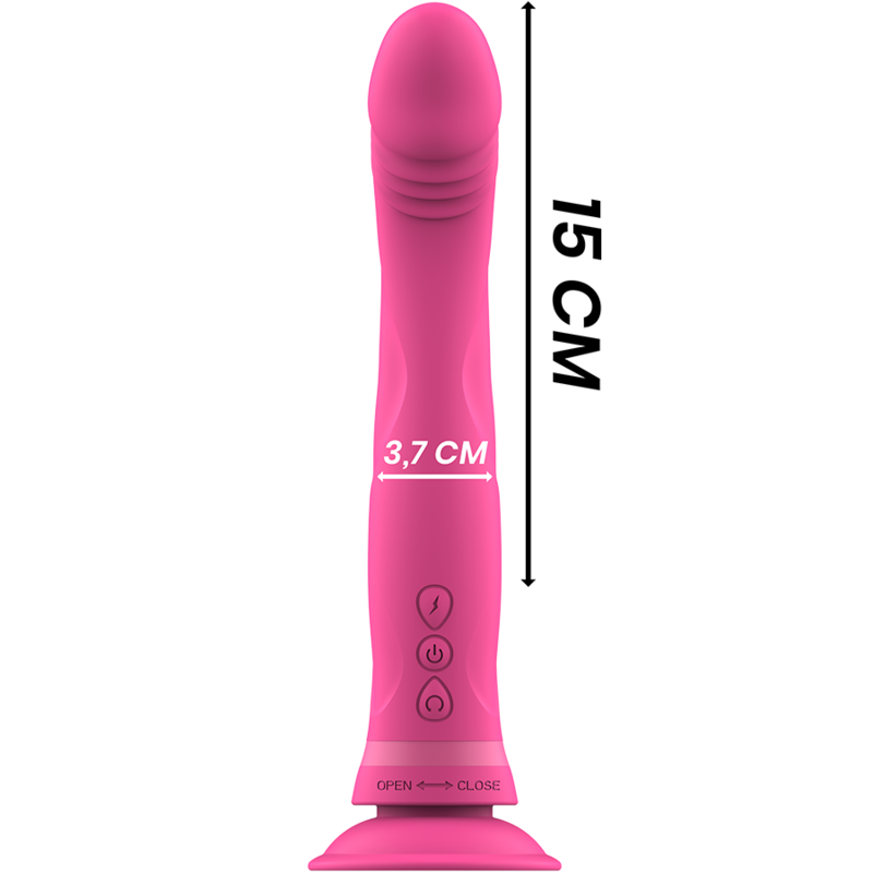 INTENSE - MICHELANGELO DILDO VIBRATORE IN SILICONE ROSA