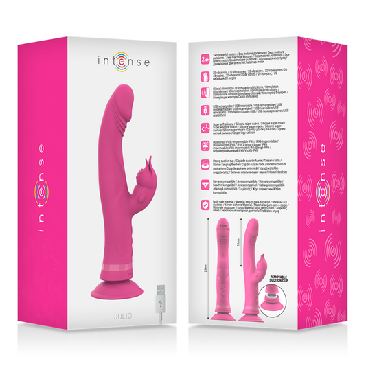 INTENSE - JULIO VIBRATORE RABBIT IN SILICONE ROSA