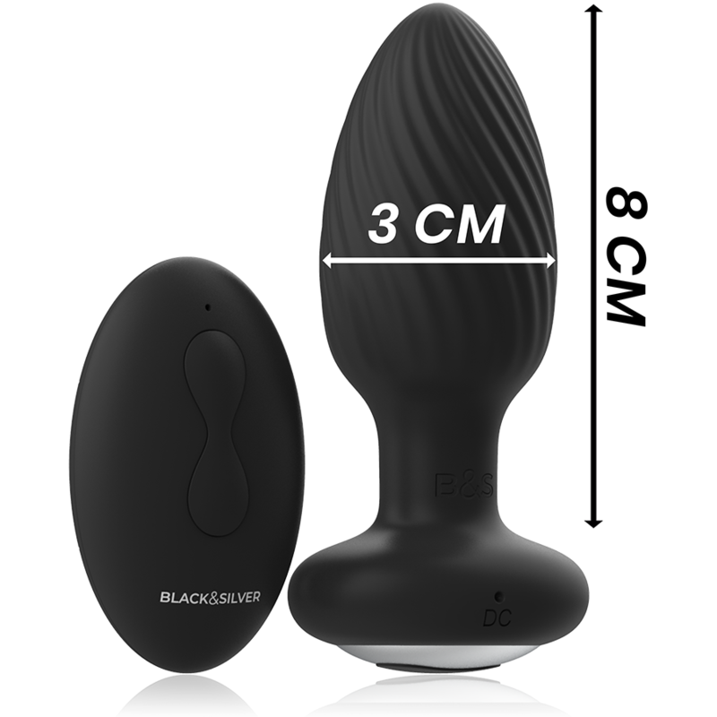 PLUG ANALE VIBRANTE CON ROTAZIONE, DOPPIA STIMOLAZIONE E TELECOMANDO WIRELESS