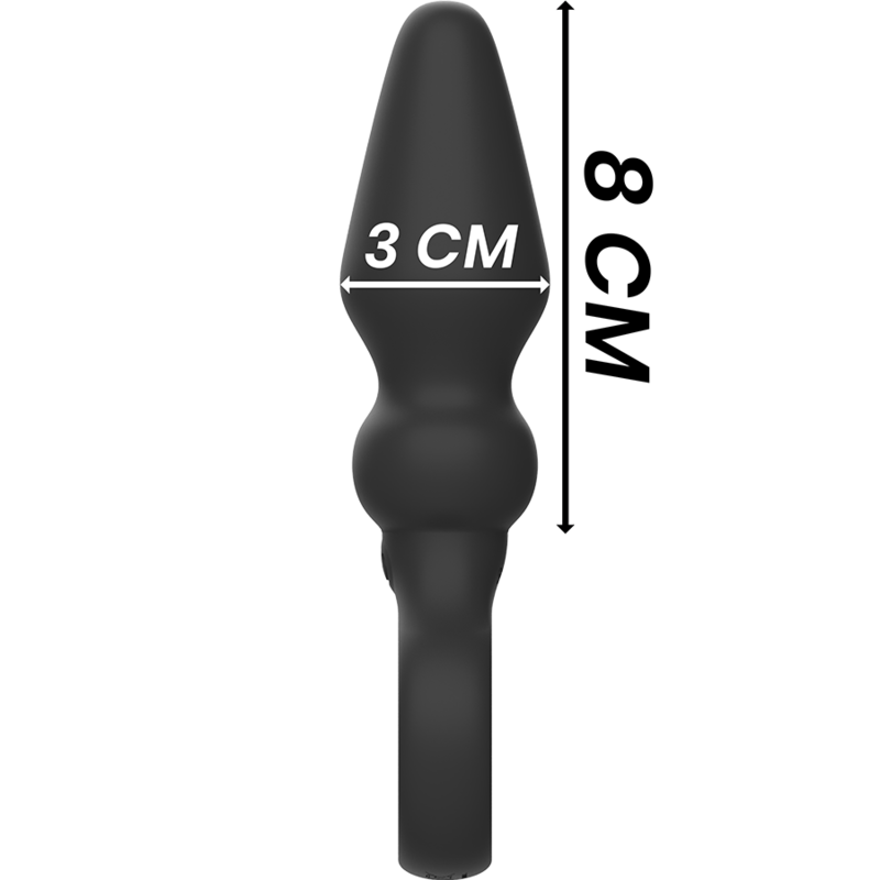 PLUG ANALE VIBRANTE RICARICABILE, SILICONE PREMIUM LUSSO, 10 MODALITÀ VIBRAZIONE