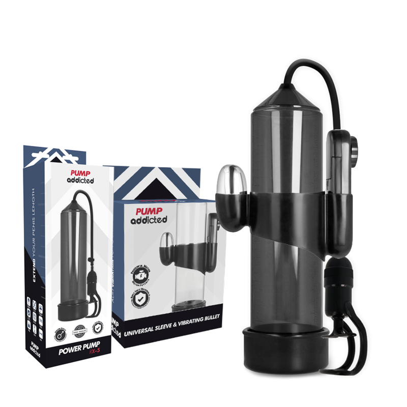 PUMP ADDICTED - RX5 POMPA PER POTENZIAMENTO PENE VIBRANTE  NERA