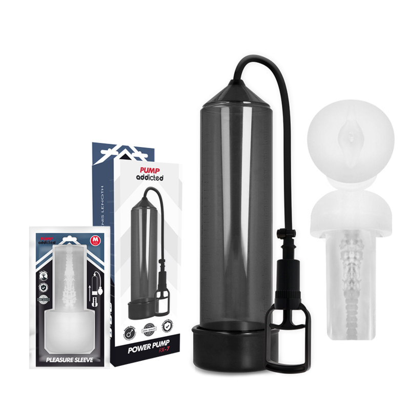  PUMP ADDICTED - RX7 POMPA  PER POTENZIAMENTO PENE CON MASTURBATORE NERA