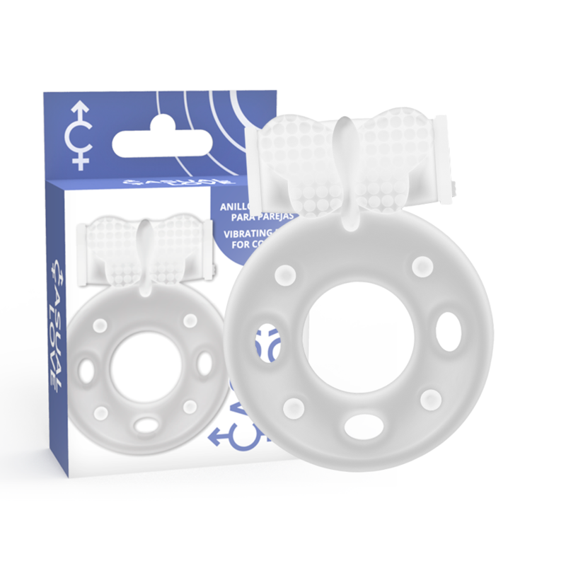 CASUAL LOVE - RING 34 ANELLO VIBRANTE DI COPPIA TRASPARENTE