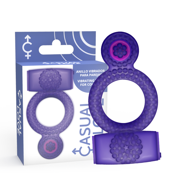 CASUAL LOVE -  DOUBLE PLEASURE ANELLO VIBRANTE PER COPPIE VIOLA