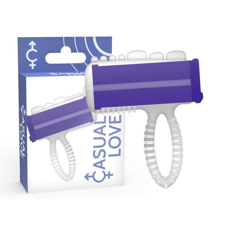 CASUAL LOVE - ANELLO VIBRATORE DA DITO/LINGUA PER COPPIE VIOLA
