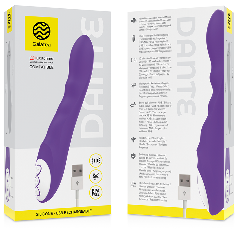 GALATEA -  DANTE VIBRATORE  COMPATIBILE CON LA TECNOLOGIA WIRELESS WATCHME LILLA