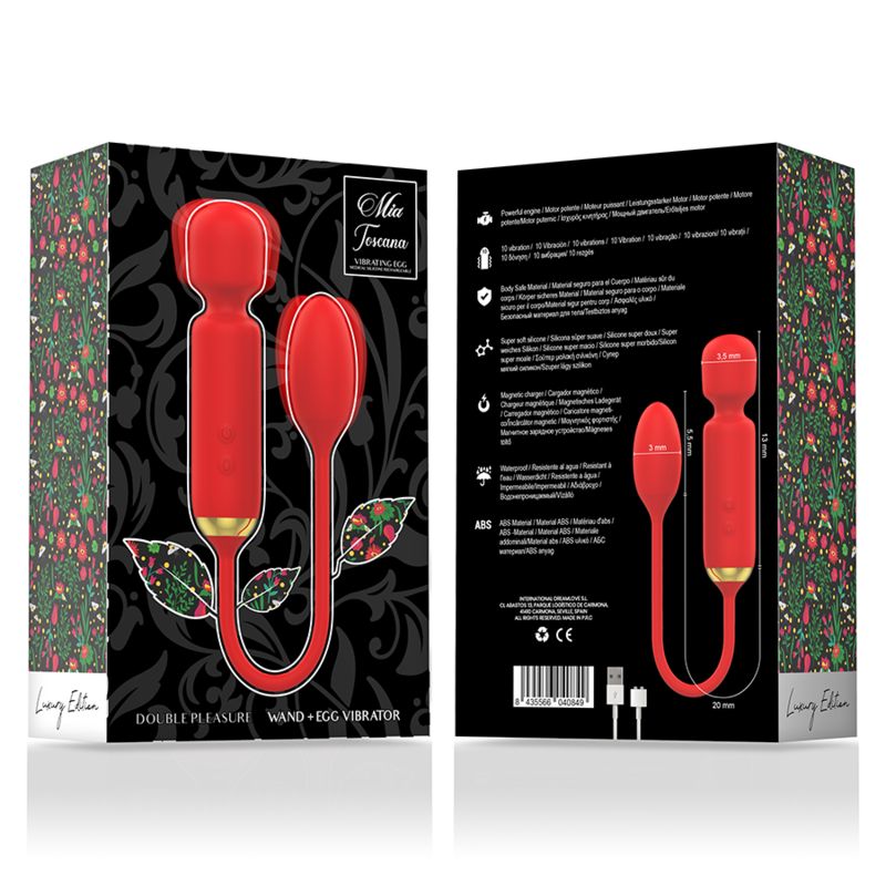 MIA - TOSCANA STIMOLATORE DOPPIO WAND+ OVETTO VIBRANTE