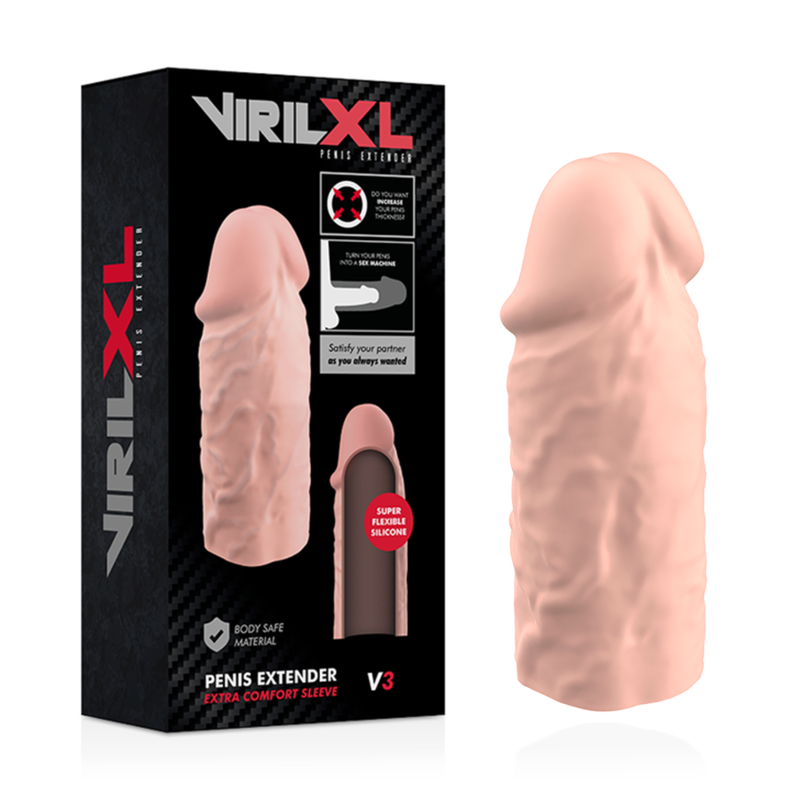 VIRILXL - V3 PROLUNGA PENE IN SILICONE LIQUIDO NUDE