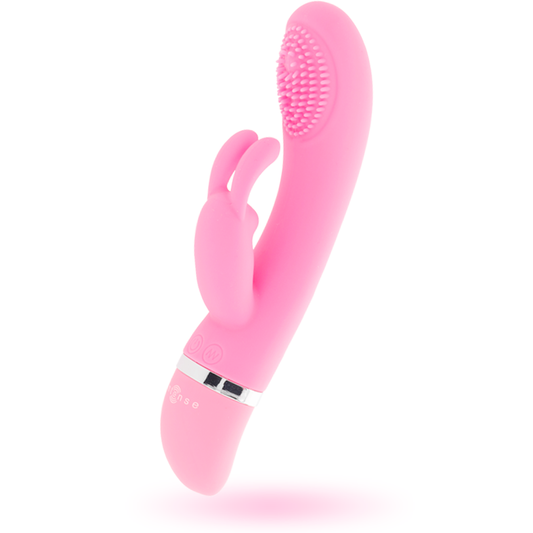 INTENSE -  SUSY VIBRATORE OSCILLANTE IN SILICONE CON RABBIT ROSA