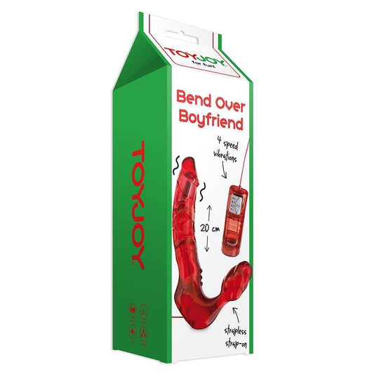 TOYJOY - BEND OVER BOYFRIEND STRAPON VIBRANTE STRAPLESS ROSSO