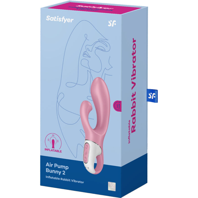 SATISFYER - AIR PUMP BUNNY 2 VIBRATORE RABBIT GONFIABILE ROSA