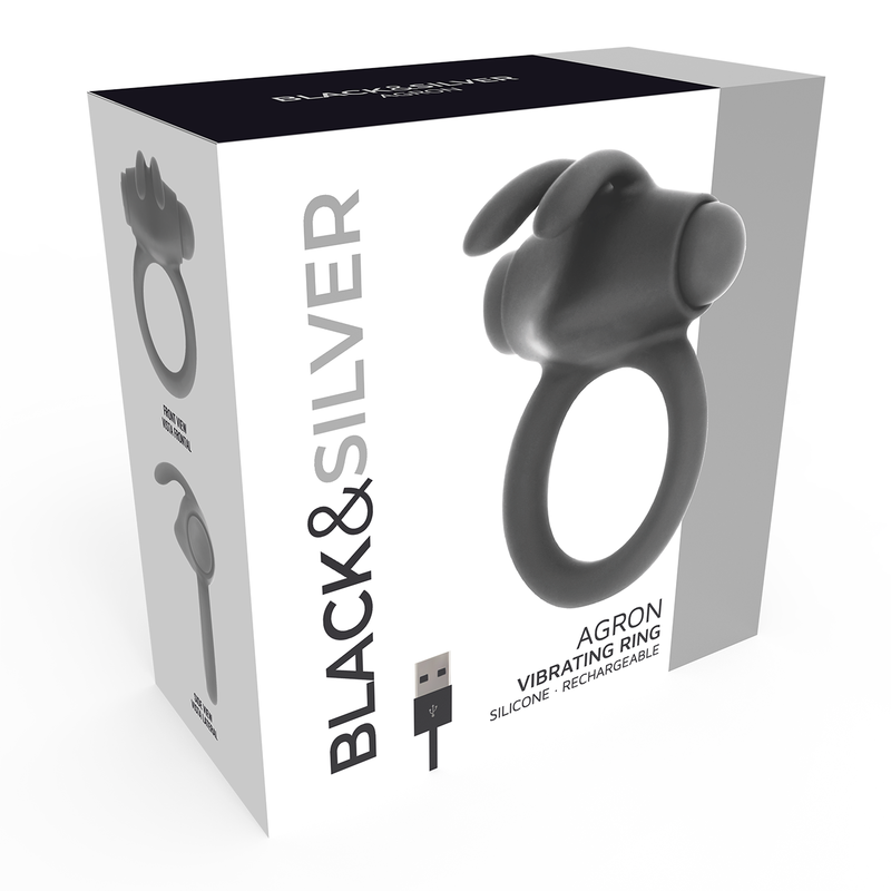 BLACK&SILVER - ANELLO PENE VIBRANTE RICARICABILE AGRON 2.O