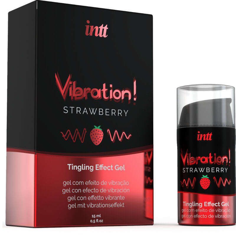INTT - VIBRATION GEL LIQUIDO VIBRANTE STIMOLANTE INTIMO AROMA FRAGOLA 15ML