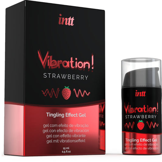 INTT - VIBRATION GEL LIQUIDO VIBRANTE STIMOLANTE INTIMO AROMA FRAGOLA 15ML
