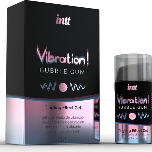 INTT -  GEL LIQUIDO VIBRANTE STIMOLANTE INTIMO AROMA BUBBLE GUM 15ML