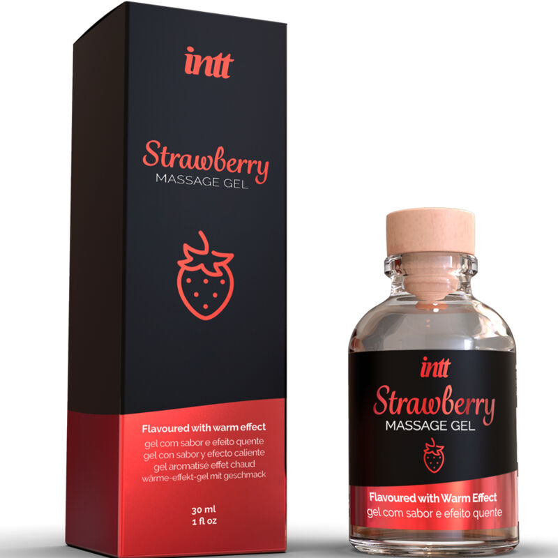 INTT - GEL DA MASSAGGIO CON EFFETTO RISCALDANTE AROMA FRAGOLA