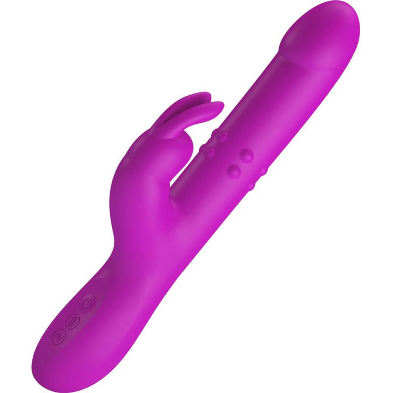PRETTY LOVE - VIBRATORE REESE CON PERLINE ROTANTI VIOLA
