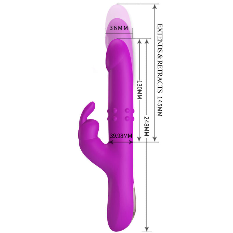 PRETTY LOVE - VIBRATORE REESE CON PERLINE ROTANTI VIOLA