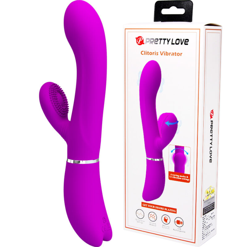 PRETTY LOVE - VIBRATORE CLITORIS CON STIMOLATORE CON LINGUA