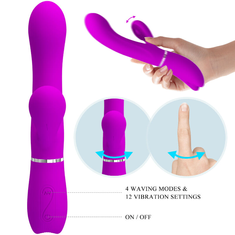 PRETTY LOVE - VIBRATORE CLITORIS CON STIMOLATORE CON LINGUA