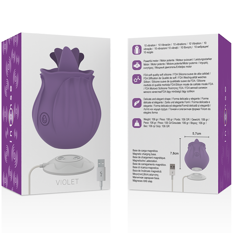 INTENSE - VIOLET  STIMOLATORE CLITORIDE 10 VIBRAZIONI LILLA