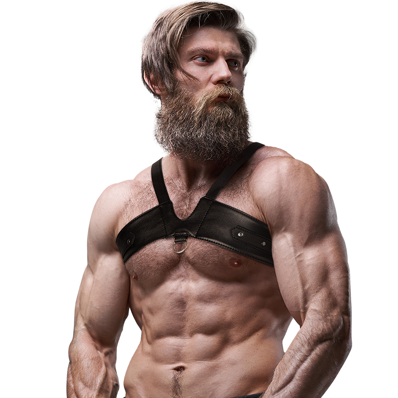 FETISH SUBMISSIVE ATTITUDE - MENS BRIGADE HARNESS PETTORALE IN ECOPELLE