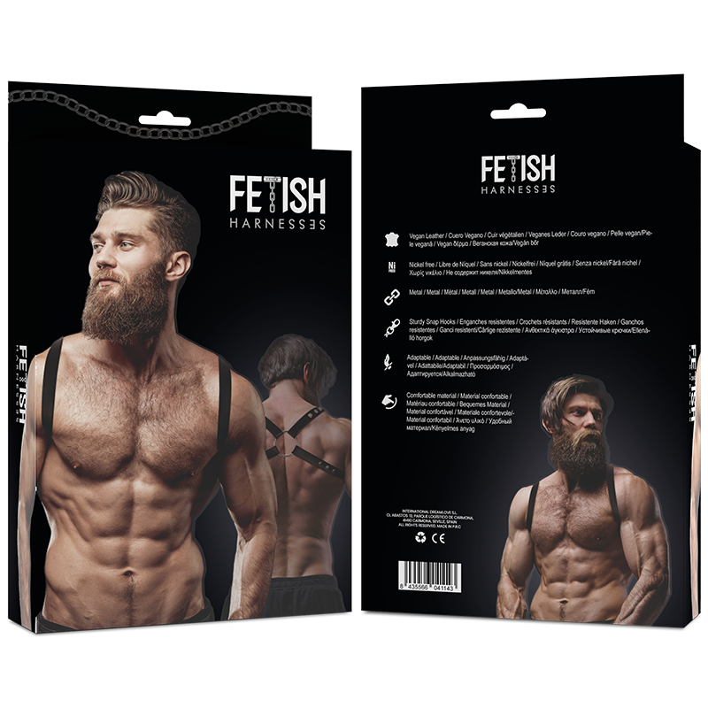 FETISH SUBMISSIVE ATTITUDE - HARNESS POSTERIORE IN ECOPELLE DA UOMO