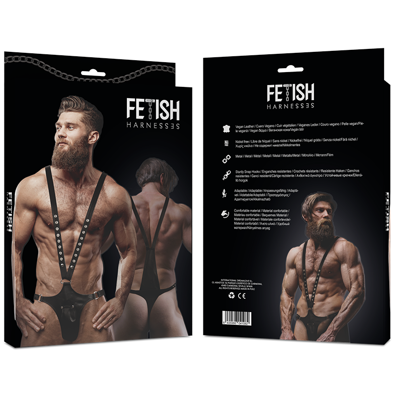 FETISH SUBMISSIVE ATTITUDE - HARNESS IN ECOPELLE A FORMA DI V DA UOMO