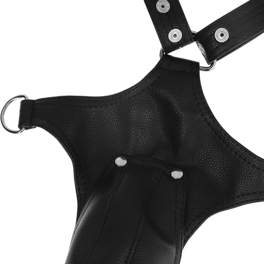 FETISH SUBMISSIVE ATTITUDE - HARNESS JOCK STRAP IN ECOPELLE DA UOMO