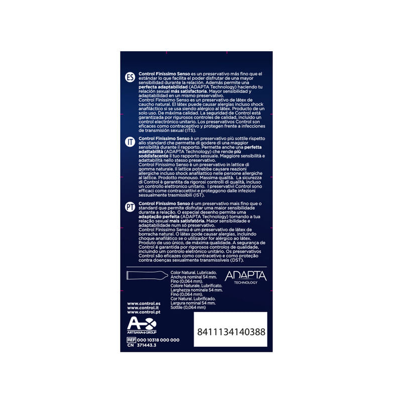 CONTROL ADAPTA SENSO - PRESERVATIVI 12 UNITÀ