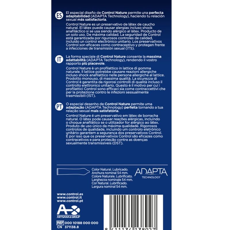 CONTROL ADAPTA NATURE -  PRESERVATIVI 6 UNITÀ