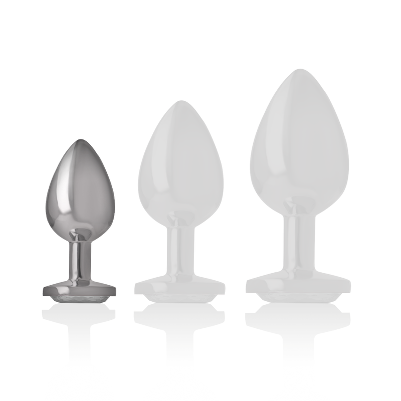 INTENSE - PLUG ANALE IN ALLUMINIO CUORE BIANCO TAGLIA S