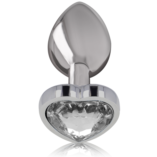 INTENSE - PLUG ANALE IN ALLUMINIO CUORE BIANCO TAGLIA M