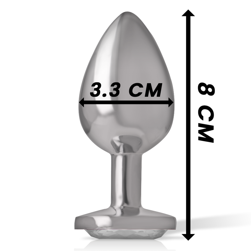 INTENSE - PLUG ANALE IN ALLUMINIO CUORE BIANCO TAGLIA M