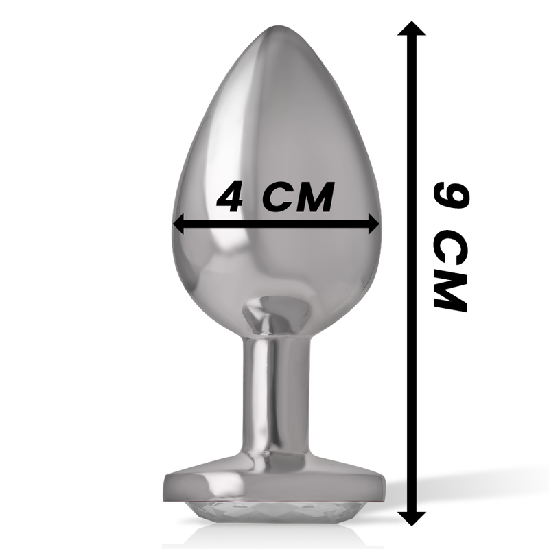 INTENSE - PLUG ANALE IN ALLUMINIO CUORE BIANCO TAGLIA L