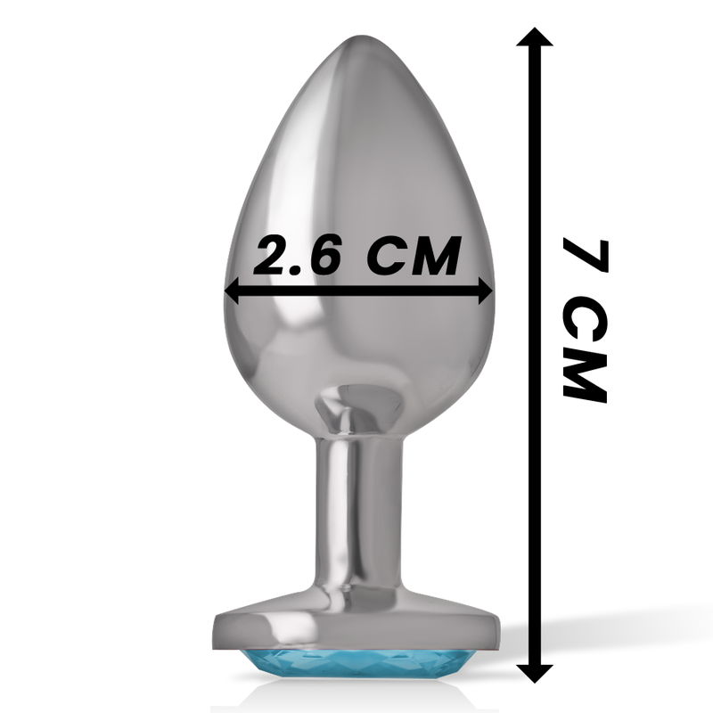 INTENSE - PLUG ANALE IN ALLUMINIO CUORE BLU TAGLIA S