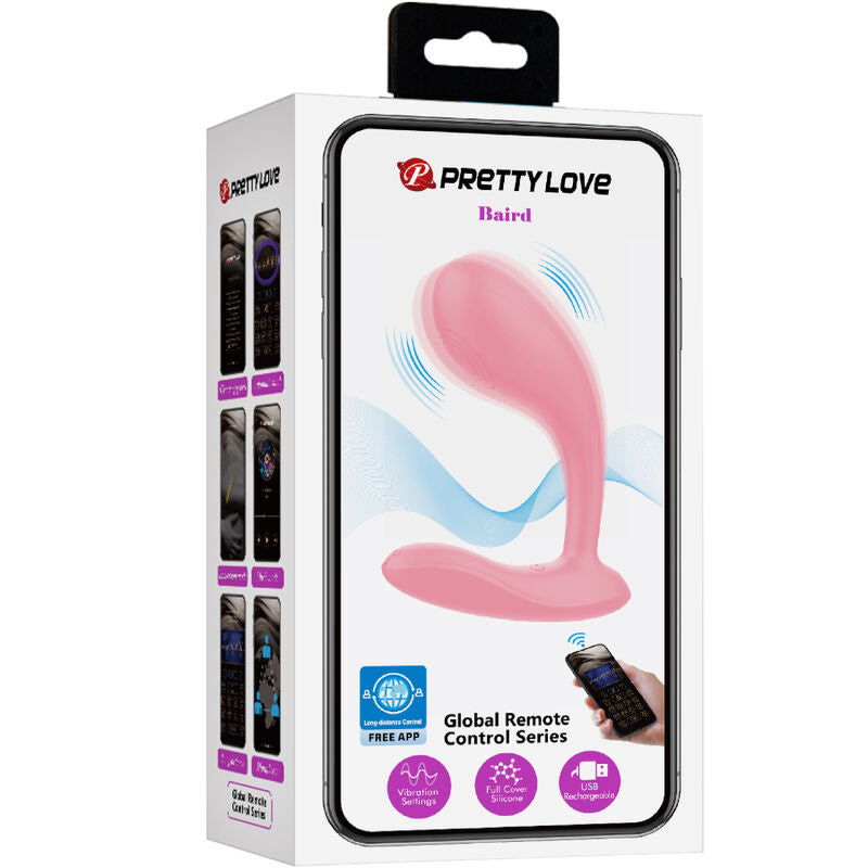 PRETTY LOVE - VIBRATORE BAIRD STIMOLATORE G-SPOT RICARICABILE CON APP LONG DISTANCE ROSA