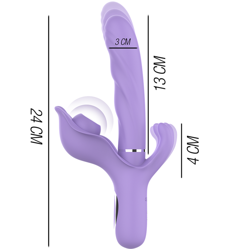 INTENSE - BILLIE VIBRATORE MULTIFUNZIONE ASPIRAZIONE E PULSAZIONE RICARICABILE VIOLA