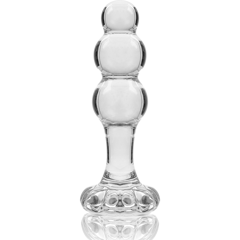 NEBULA SERIES BY IBIZA - PLUG ANALE MODELLO 1 IN VETRO BOROSILICATO TRASPARENTE 10.5 CM -O- 3 CM