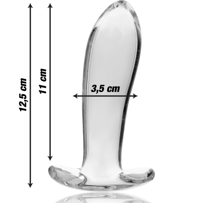 NEBULA SERIES BY IBIZA - PLUG ANALE MODELLO 5 IN VETRO BOROSILICATO TRASPARENTE 12.5 CM -O- 3.5 CM