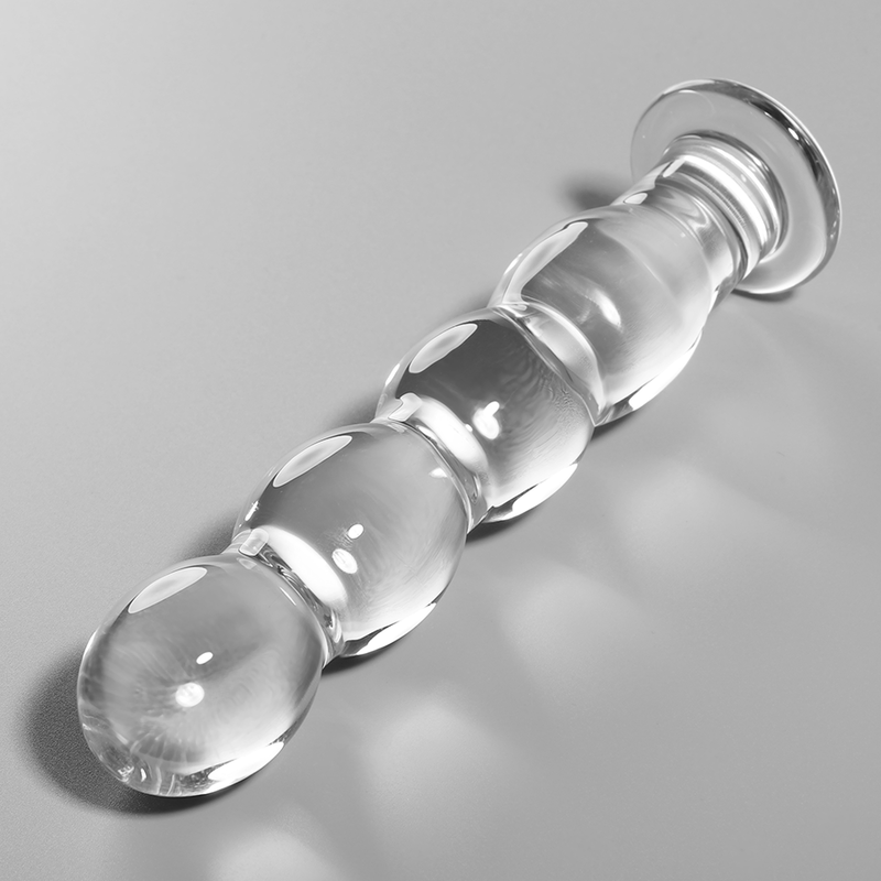 NEBULA SERIES BY IBIZA - DILDO MODELLO 10 IN VETRO BOROSILICATO TRASPARENTE 16.5 CM -O- 3.5 CM
