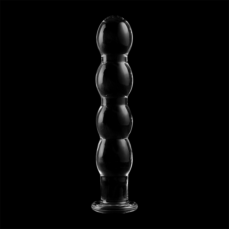 NEBULA SERIES BY IBIZA - DILDO MODELLO 10 IN VETRO BOROSILICATO TRASPARENTE 16.5 CM -O- 3.5 CM