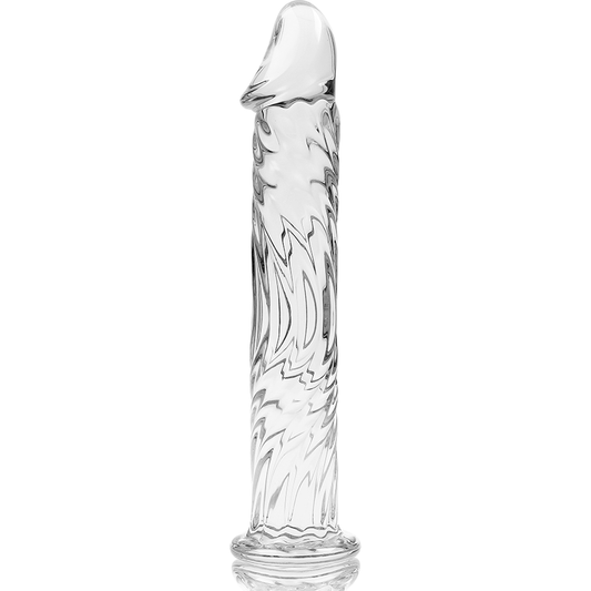 NEBULA SERIES BY IBIZA - DILDO MODELLO 12 IN VETRO BOROSILICATO TRASPARENTE 17 CM -O- 3.5 CM