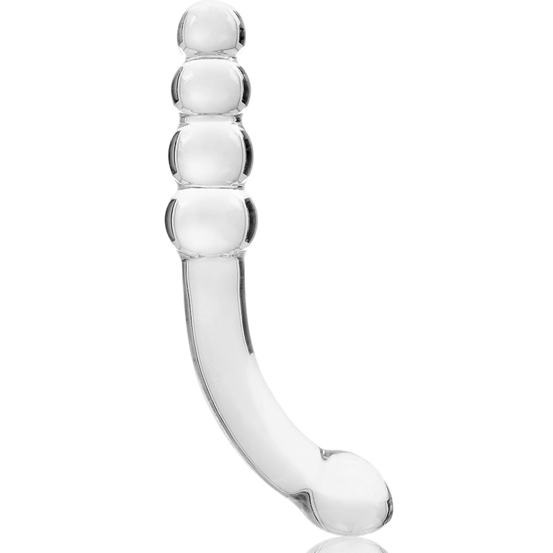 NEBULA SERIES BY IBIZA - DILDO MODELLO 14 IN VETRO BOROSILICATO TRASPARENTE 18.5 CM -O- 3 CM