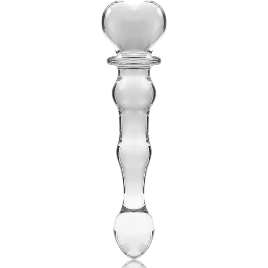 NEBULA SERIES BY IBIZA - DILDO MODELLO 21 IN VETRO BOROSILICATO TRASPARENTE 20.5 CM -O- 3.5 CM